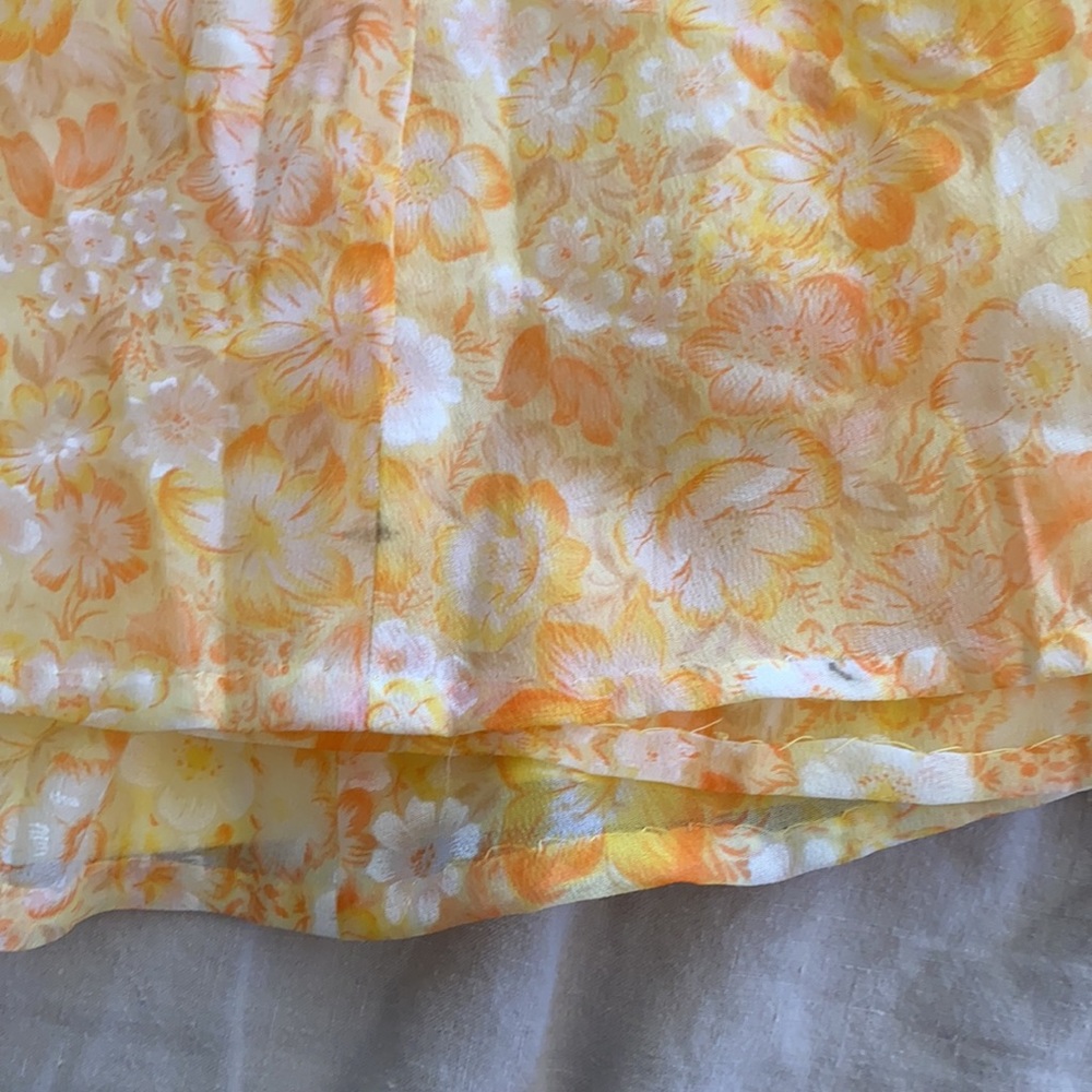 Vintage Yellow Floral Maxi Dress - Picture 12 of 15